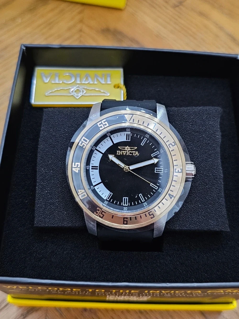 Invicta Specialty Compass Black Dial Stainless Steel Watch